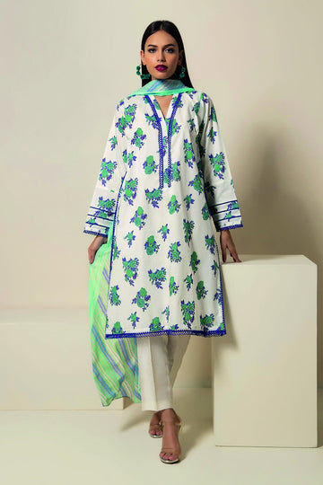 L22119 White Khaadi Online Spring Summer 2022